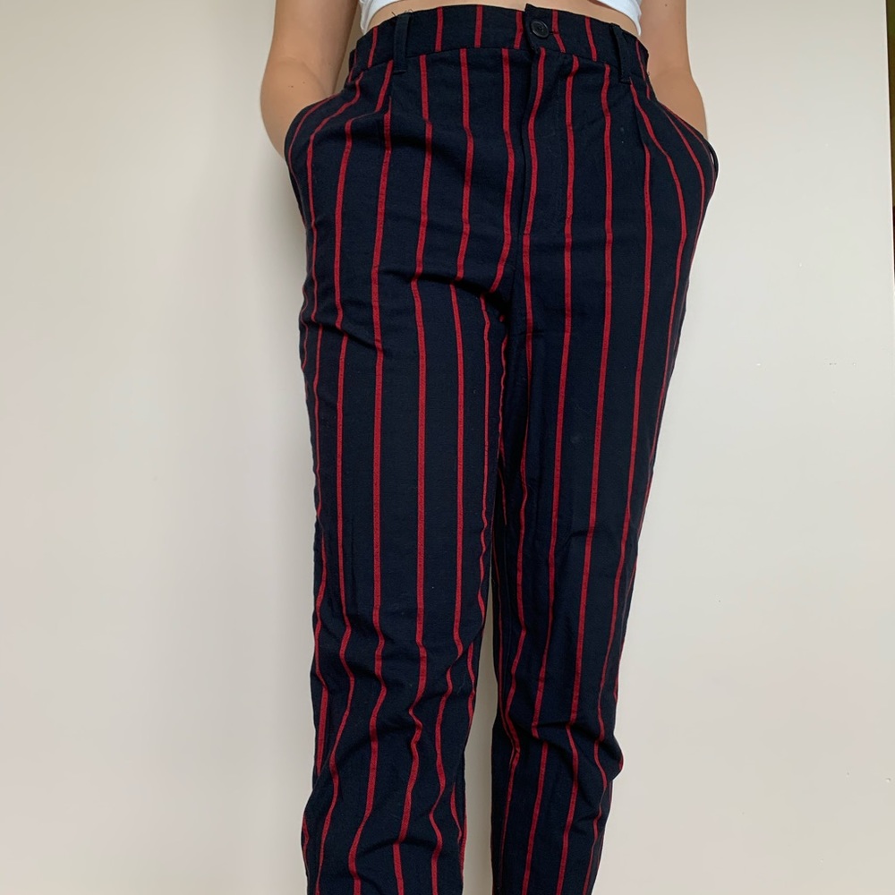 Forever21 striped cropped pants